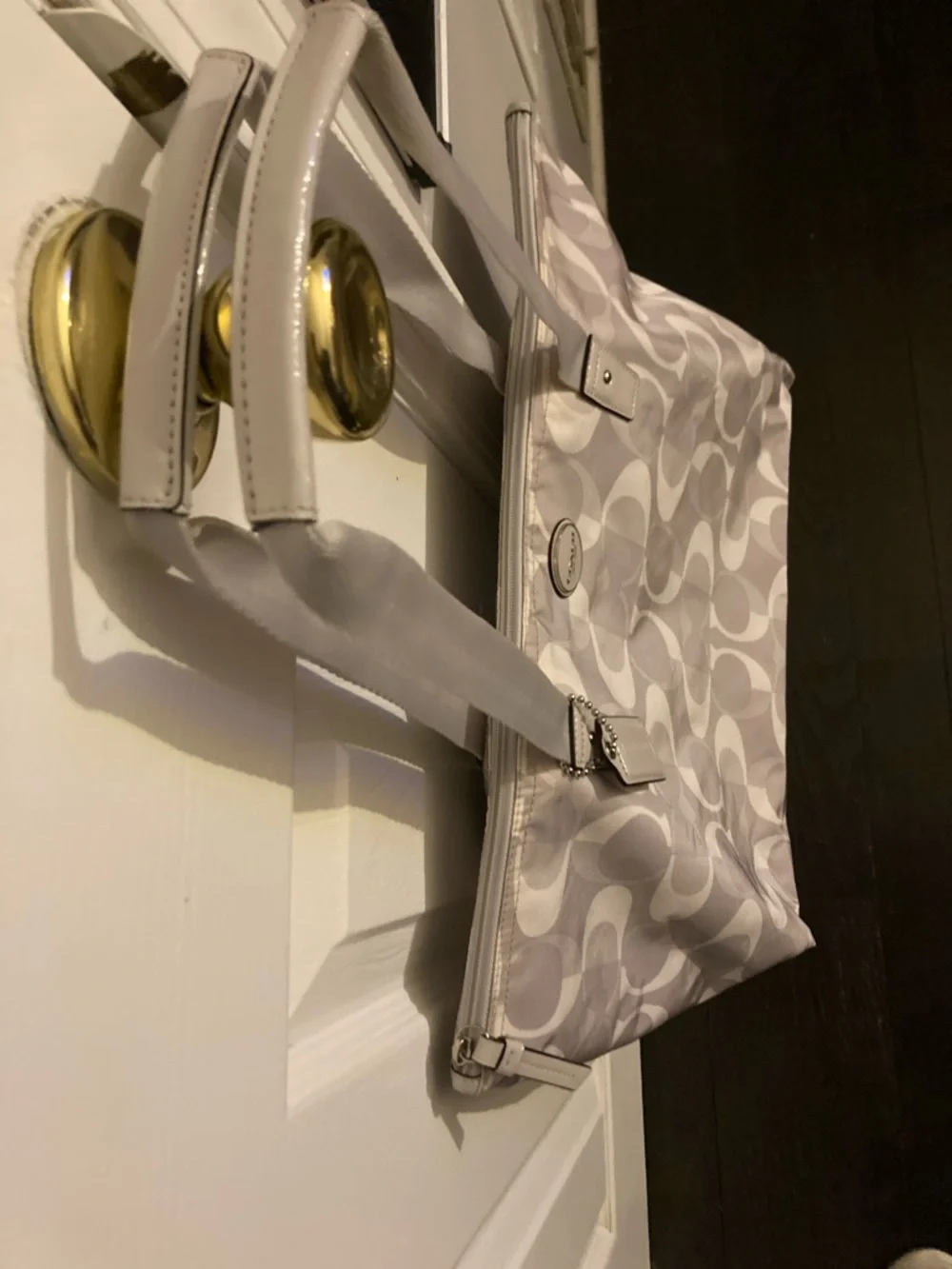 Coach Silver Gray Dream Weekender 2PC New with tag bag - Picture 5 of 9